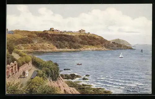 Künstler-AK A. R. Quinton: Falmouth, Pendennis Point