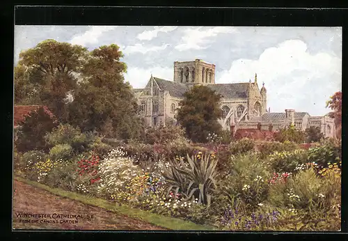 Künstler-AK A. R. Quinton: Winchester, Cathedral from the Canon`s Garden