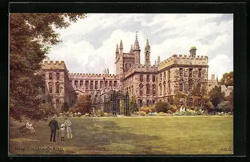 Künstler-AK A. R. Quinton: Oxford, New College