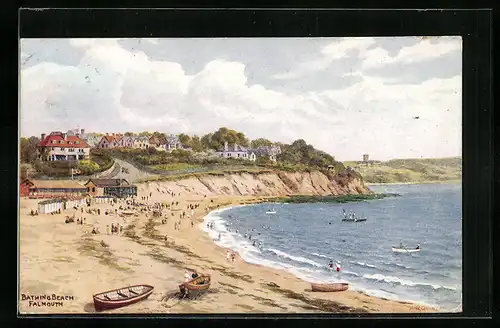 Künstler-AK A. R. Quinton: Falmouth, Bathing Beach