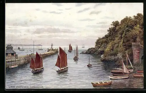 Künstler-AK A. R. Quinton: Looe, Entrance to Harbour