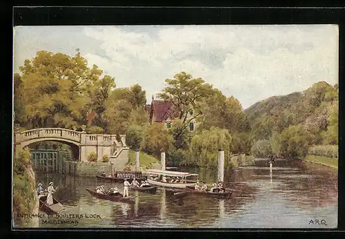 Künstler-AK A. R. Quinton: Maidenhead, Entrance to Boulters Lock