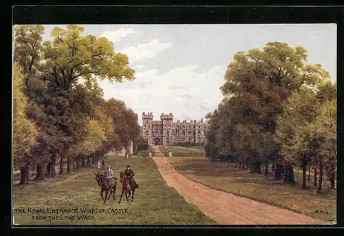 Künstler-AK A. R. Quinton: Windsor, The Royal Entrance Windsor Castle from the Long Walk