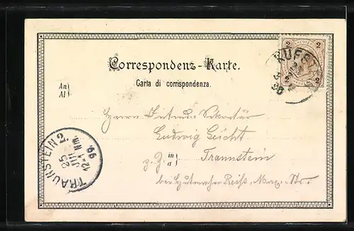 Lithographie Kufstein, Gasthaus Klause, Otto Kapelle