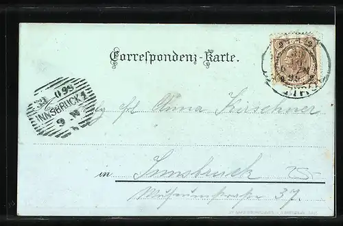 Mondschein-Lithographie Hall, Gesamtansicht mit Flusspartie