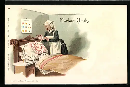 Lithographie Marken-Klinik, Briefmarken, Metamorphose