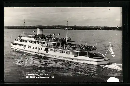AK Bregenz, Ausfahrt der Austria, Bodensee