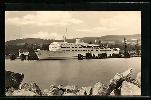 AK Schwedenfähre Trelleborg im Hafen von Sassnitz