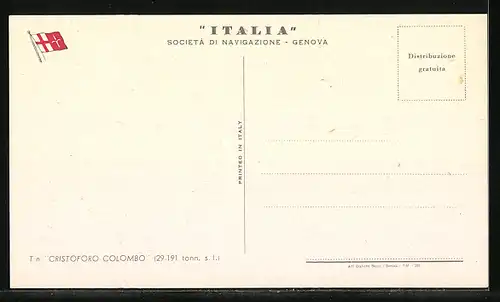 AK Passagierschiff Cristoforo Colombo aus der Ferne