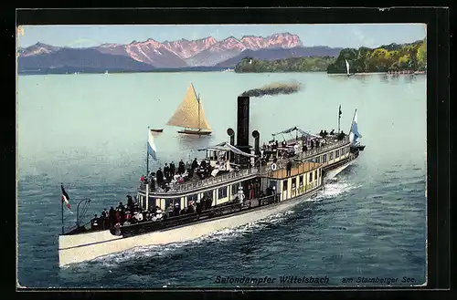 AK Salondampfer Wittelsbach am Starnberger See