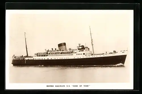AK British Railways SS Duke of York, Harwich-Hook of Holland nightly service