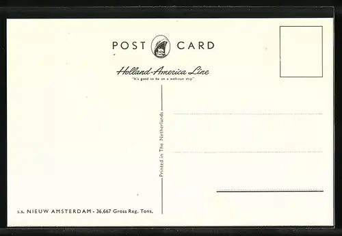 AK Passagierschiff SS Nieuw Amsterdam, Holland-America Line