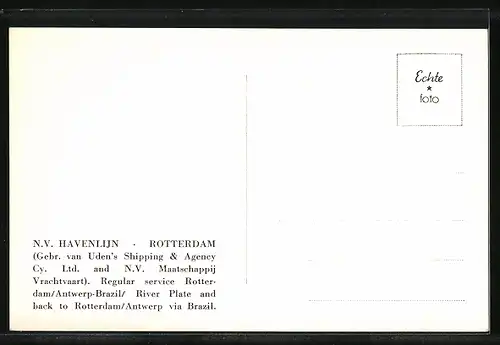 AK Handelsschiff NV Havenlijn - Rotterdam