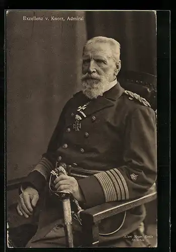 AK Admiral Exzellenz von Knorr mit Eisernem Kreuz