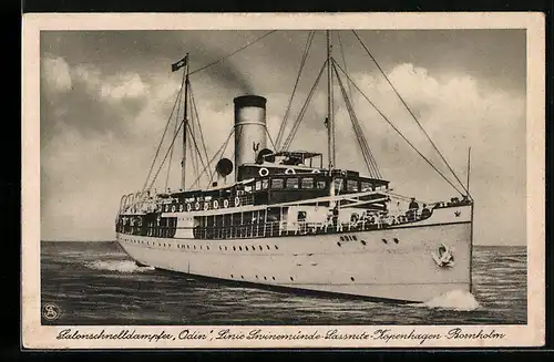 AK Salonschnelldampfer Odin in Fahrt