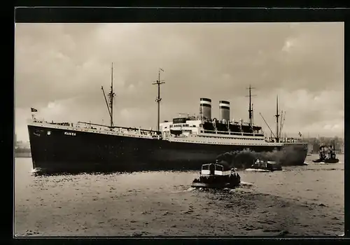 AK Passagierschiff Hansa mit Beibooten