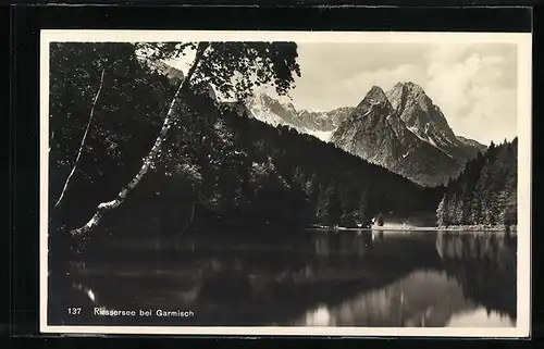 AK Bahnpoststempel Garmisch München, Zug 1370