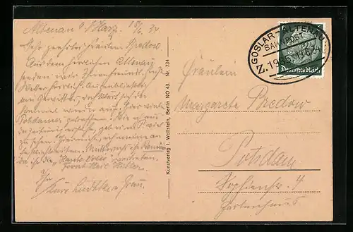 AK Bahnpoststempel Goslar-Altenau, Zug 1985