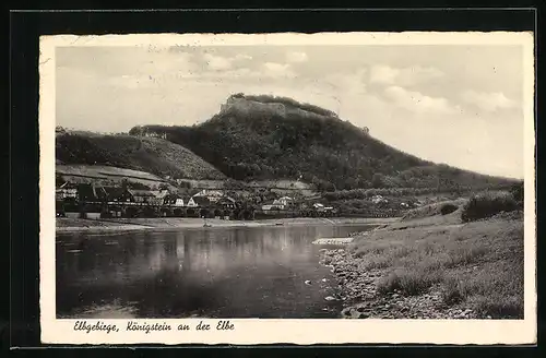 AK Landpoststempel Naundorf über Königstein b. Pirna