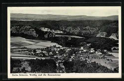 AK Landpoststempel Weissig über Königstein i. d. Sächs. Schweiz