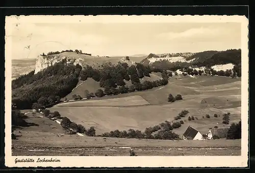 AK Landpoststempel Lochenpass über Balingen /Württ.