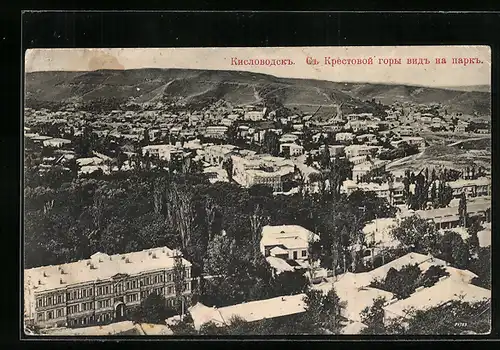 AK Kislowodsk, Ortsansicht aus der Vogelschau
