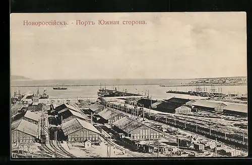 AK Noworossijsk, Blick auf den Handelshafen