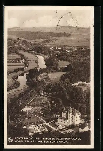 AK Echternach, Hotel Bel`Air, Vue sur Echternach