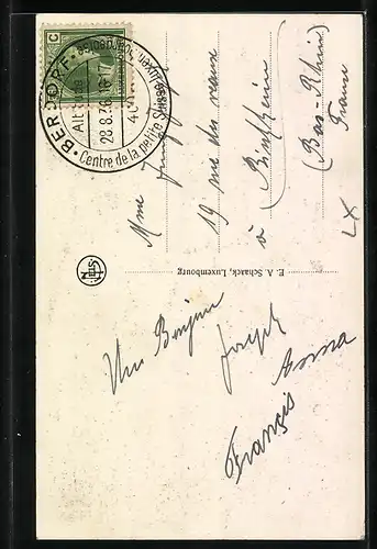 AK Echternach, Hotel Bel`Air, Vue sur Echternach