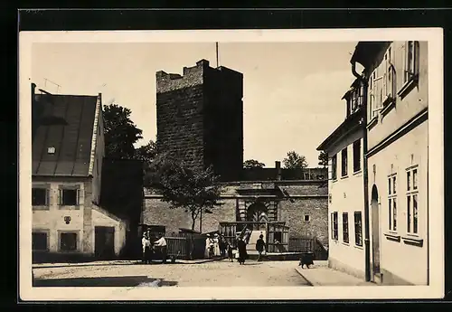 AK Eger, Blick zum Schwarzen Turm