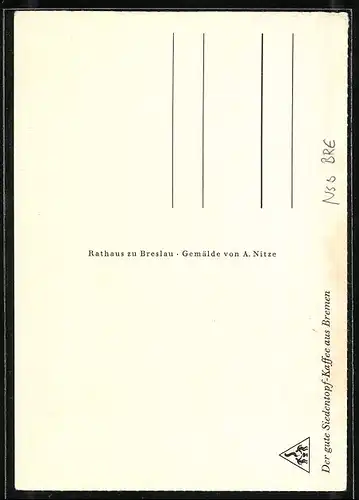 Künstler-AK Breslau, Rathaus zu Breslau