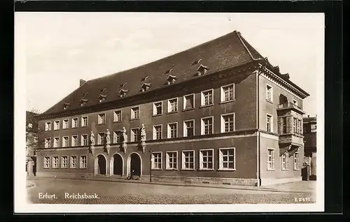 AK Erfurt, Strassenpartie an der Reichsbank