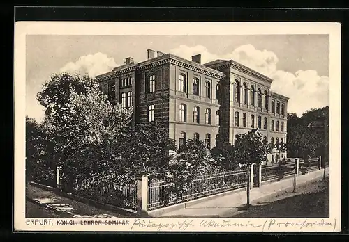 AK Erfurt, Das Königliche Lehrer-Seminar, Gegr. 1820