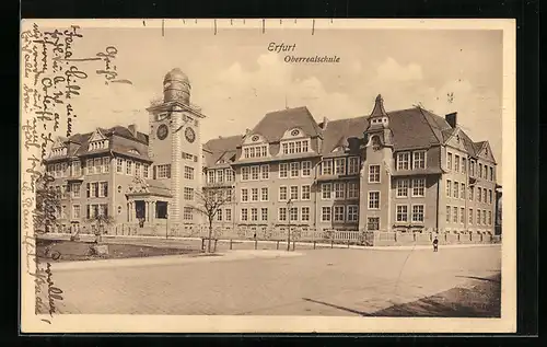 AK Erfurt, Blick zur Oberrealschule