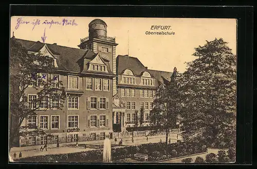 AK Erfurt, Oberrealschule mit Anlagen