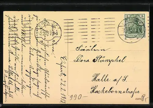 AK Erfurt, Blick zum Königl. Gymnasium