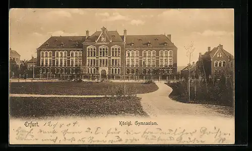 AK Erfurt, Anlagen vor dem Königl. Gymnasium