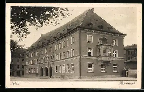 AK Erfurt, Blick auf die Reichsbank