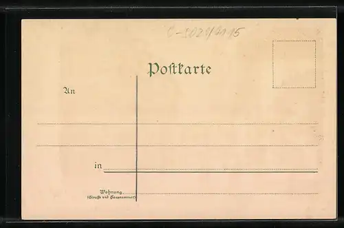 Künstler-Lithographie Alexander Marcks: Erfurt, die Marktstrasse