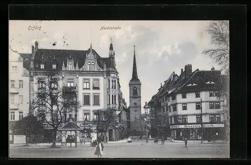 AK Erfurt, Blick in die Marktstrasse