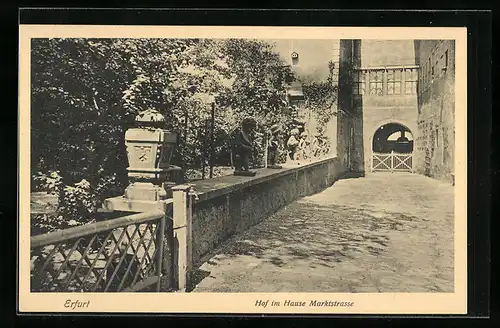 AK Erfurt, Hof im Hause, Marktstrassse