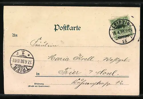 Lithographie Leipzig, Hallisches Thor um 1820