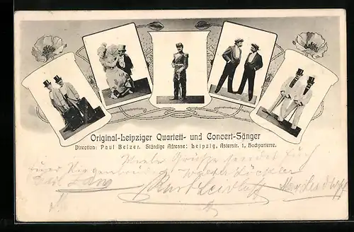 AK Leipzig, Original Leipziger Quartett- und Concert-Sänger, Asterstr. 1