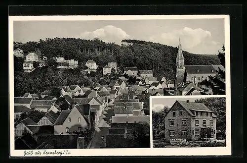 AK Kranzberg /Taunus, Gemischtwaren von Becker V., Ortsansicht