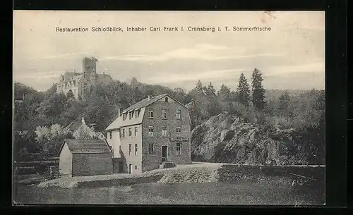 AK Kranzberg / Usingen, Restauration Schlossblick, Inh. Carl Frank