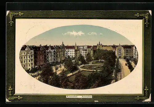 AK Berlin-Wilmersdorf, Kaiserplatz aus der Vogelschau