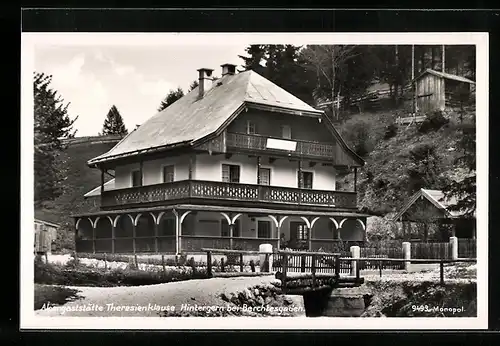 AK Hintergern bei Berchtesgaden, Alpengaststätte Theresienklause