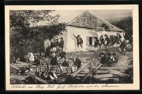 AK Schlacht am Berg Isel 1809, Josef Thalgutter mit den Meranern im Angriff, Befreiungskriege