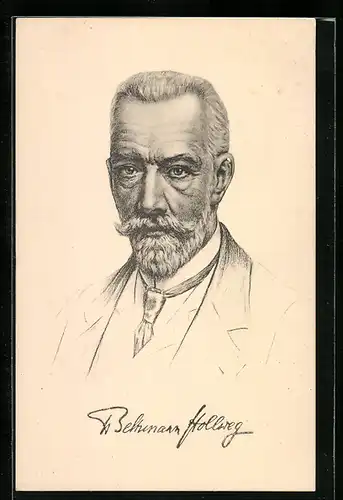 AK Reichskanzler von Bethmann Hollweg, Kopfportrait