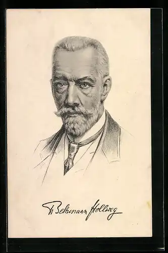 AK Reichskanzler von Bethmann Hollweg, Kopfportrait